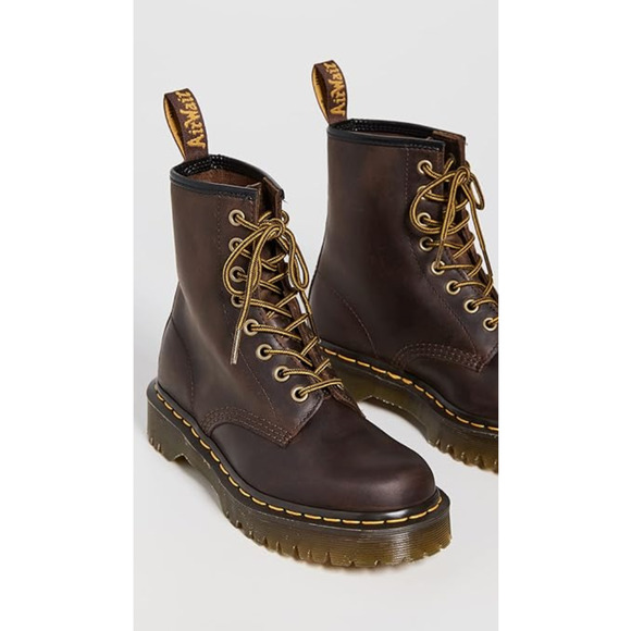Dr. Martens Unisex 1460 Bex Crazy Horse Leather 8 Eye Boot, Dark Brown, 7 US Wom - Picture 4 of 6